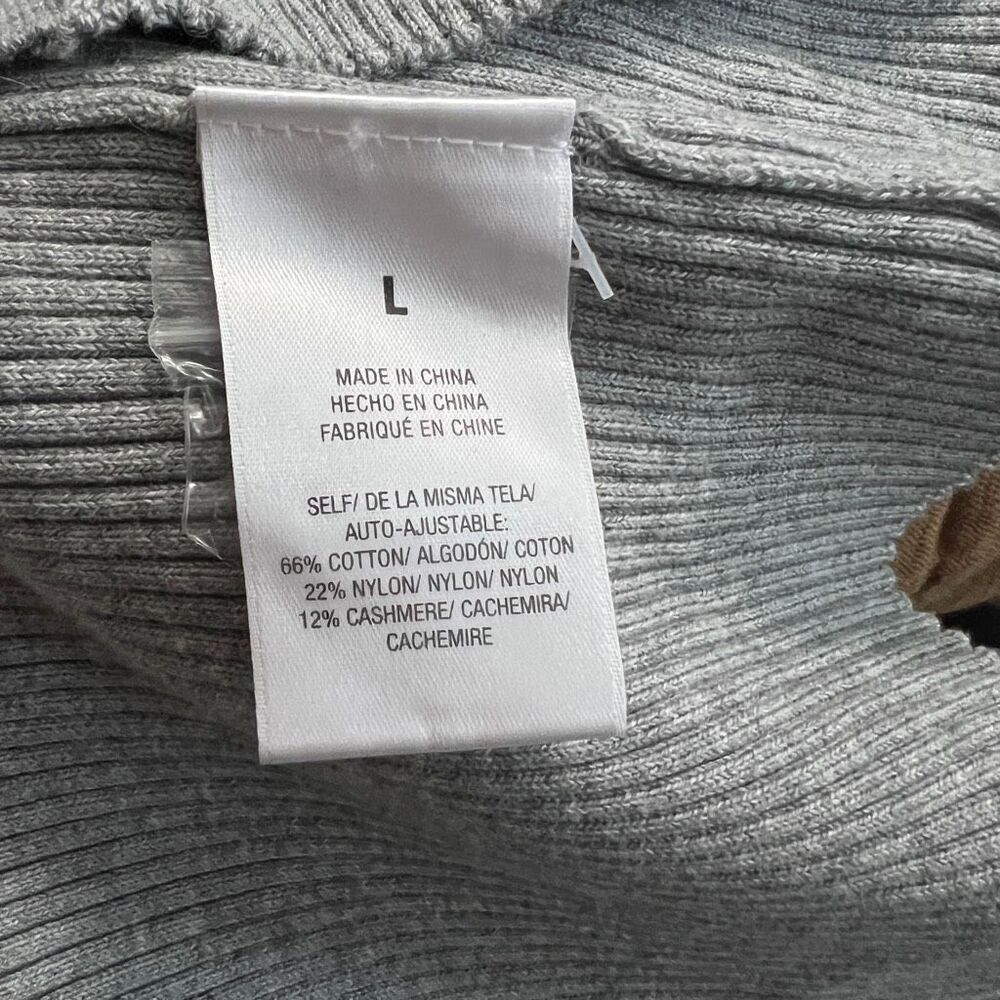 Favorite Daughter Lena Frost Gray Cashmere Blend Rib Knit Midi Dress Size L - Picture 9 of 9